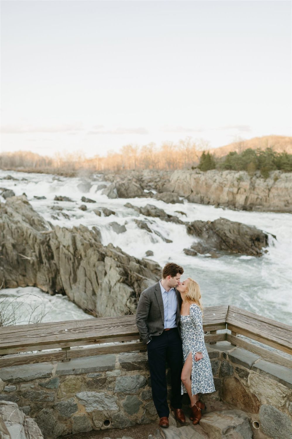 bride and groom great falls virginia engagement session
