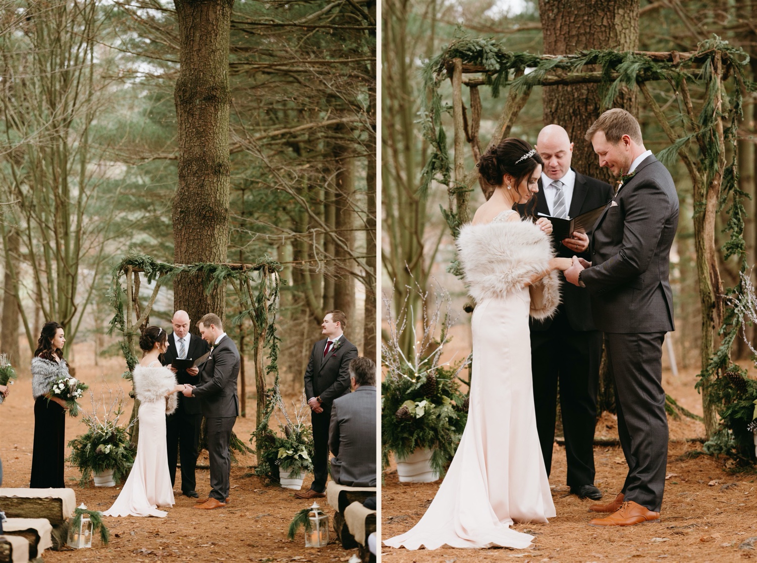 bride and groom ring vows ceremony