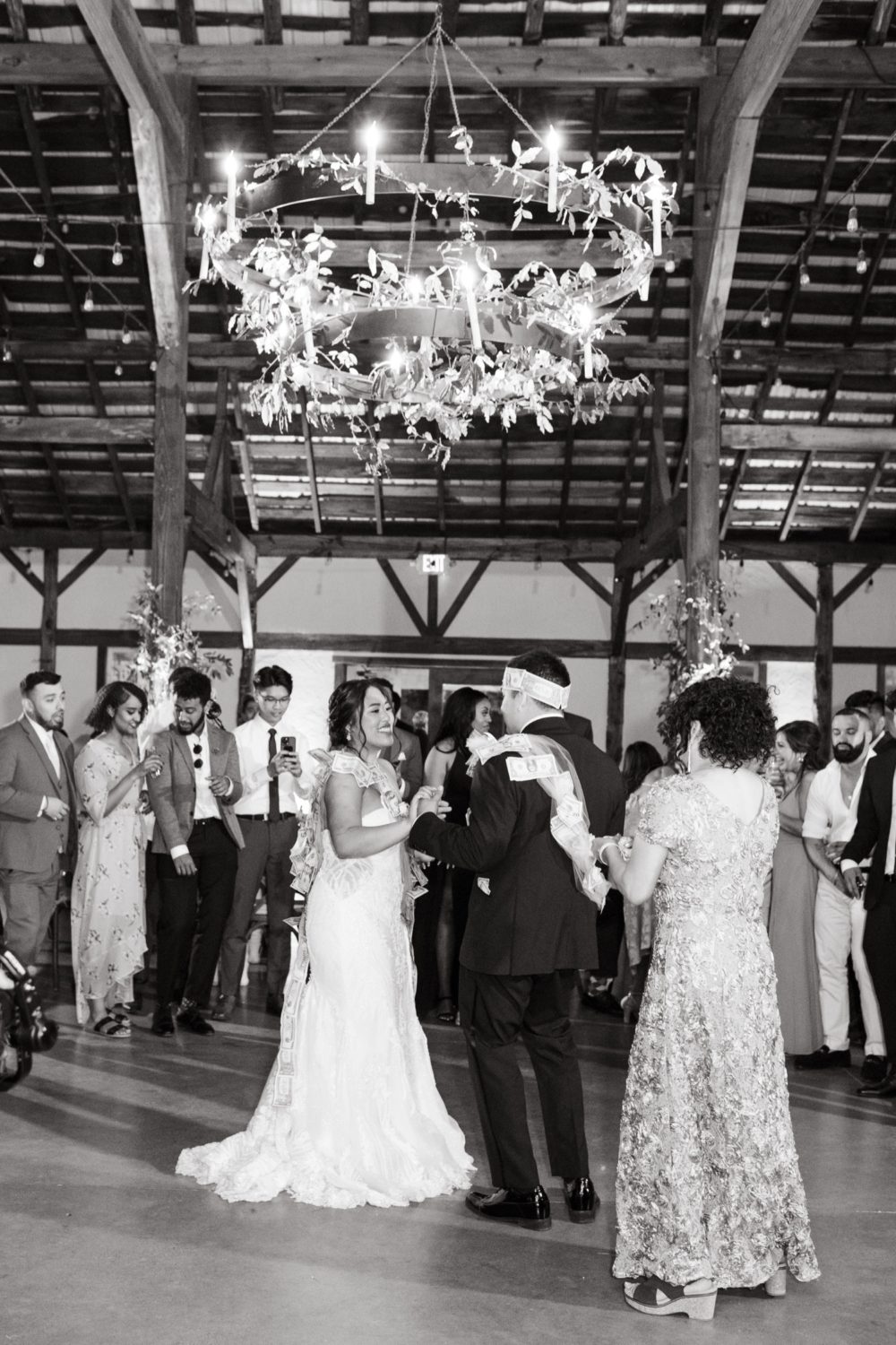 black and white soiree great marsh estate bride and groom reception 