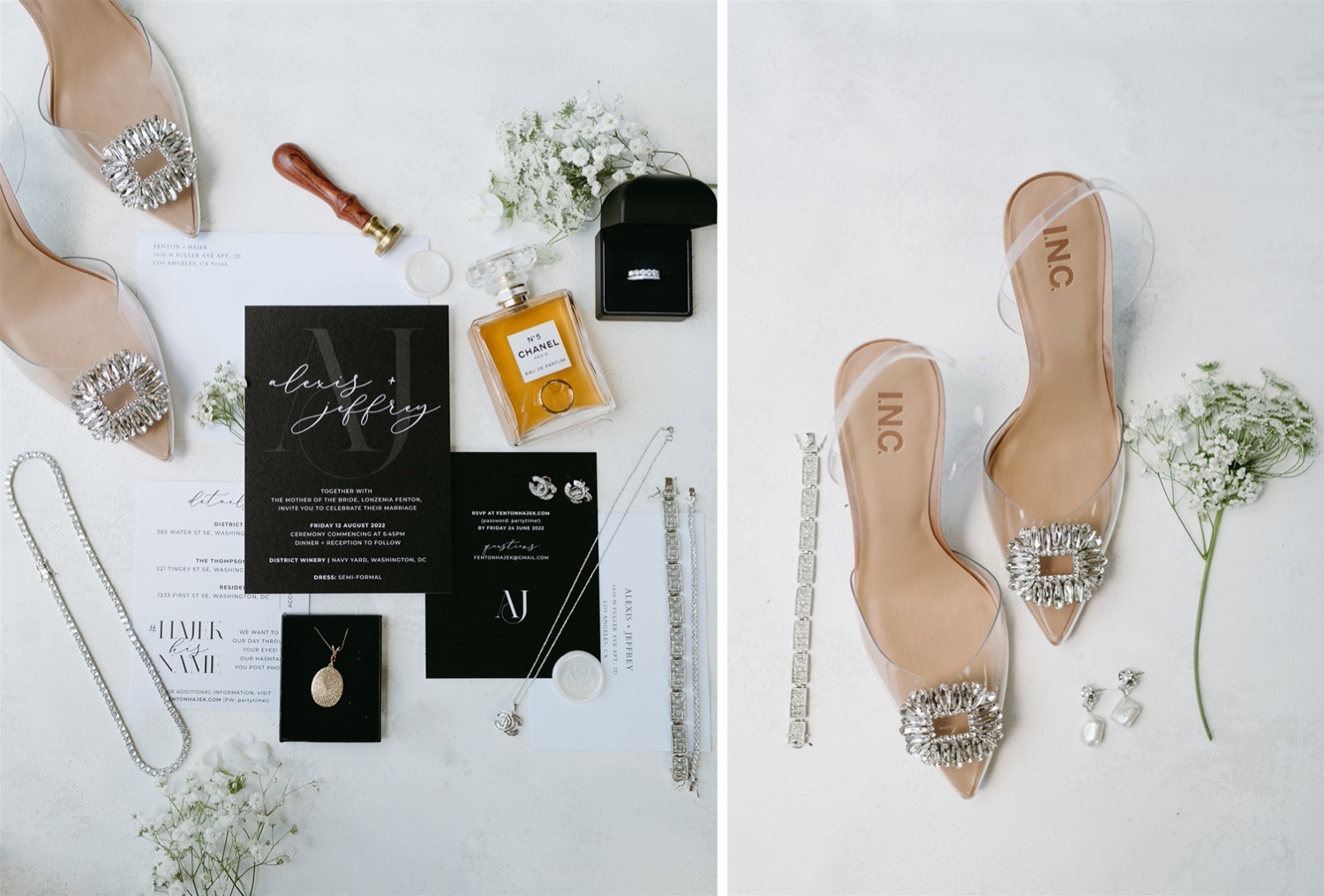 Modern District Winery Wedding day details perfume cologne jewelry