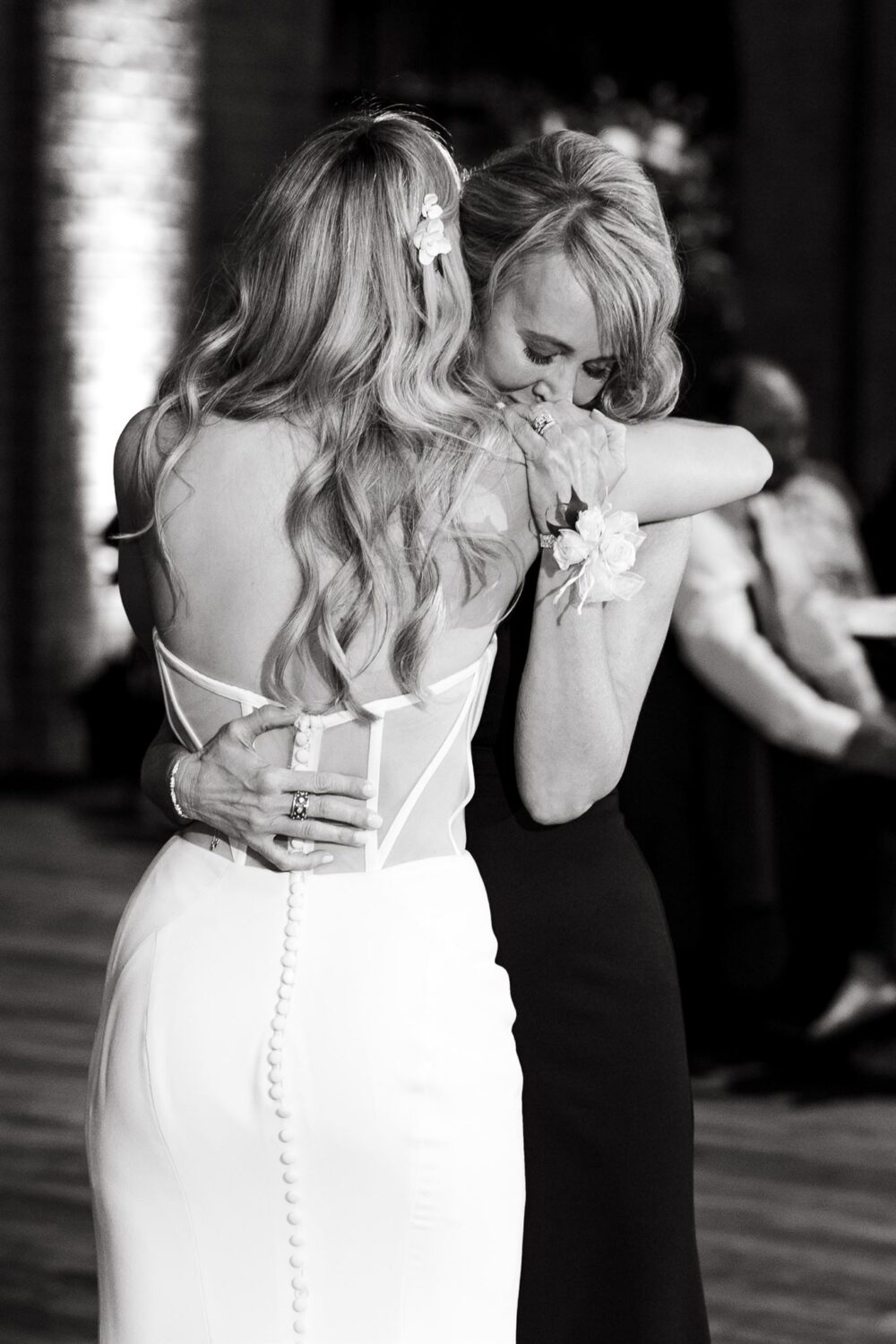 mother daughter dance wedding black and white portrait Ways to Honor Your Mom on Your Wedding Day