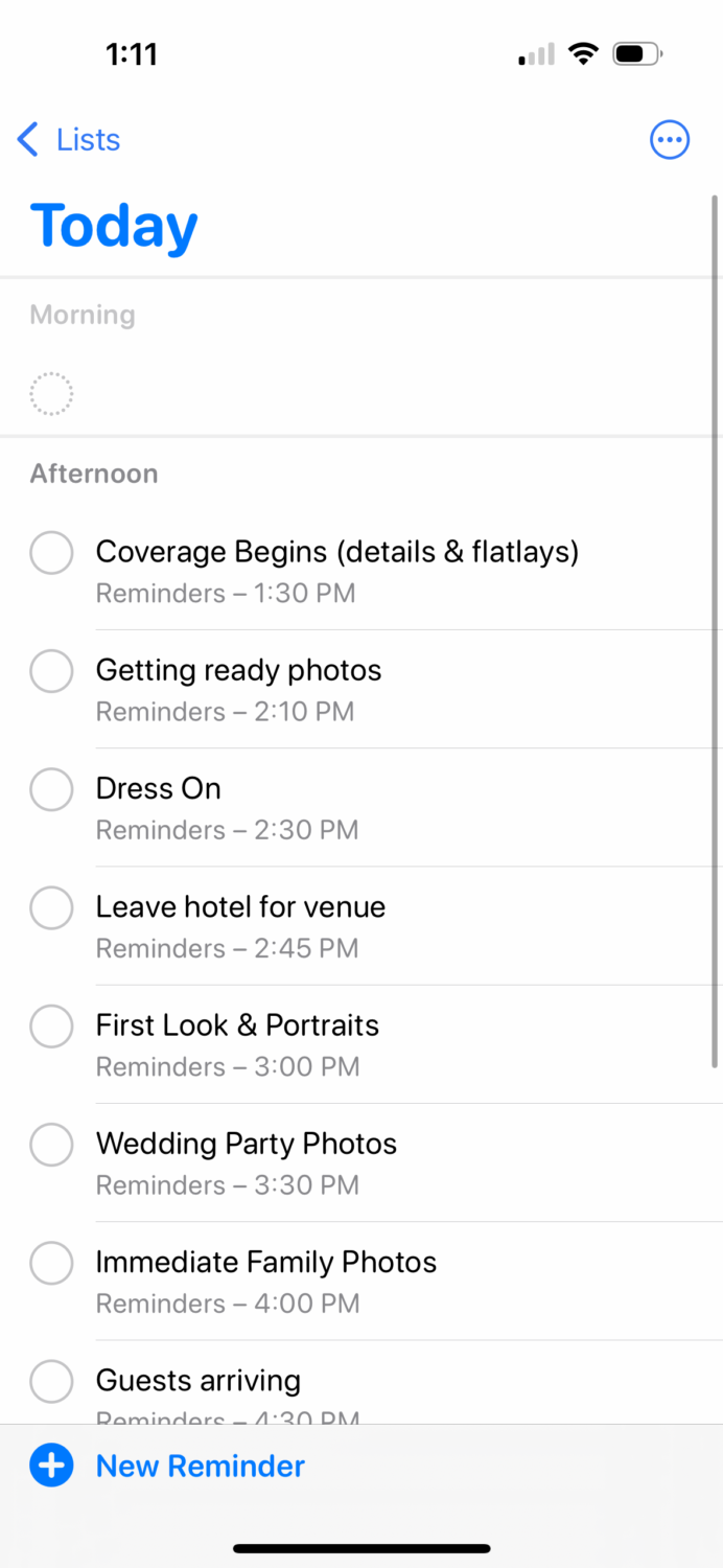 wedding day tip reminder timeline photographer hack